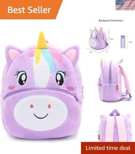 Cute Toddler Travel Backpack - Plush Unicorn Design for Kids' Playtime  School