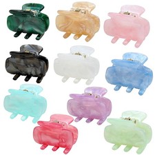 10-Pack Cute Small Acrylic Hair Claw Clips for Women  Girls - Jaw Clips for ...