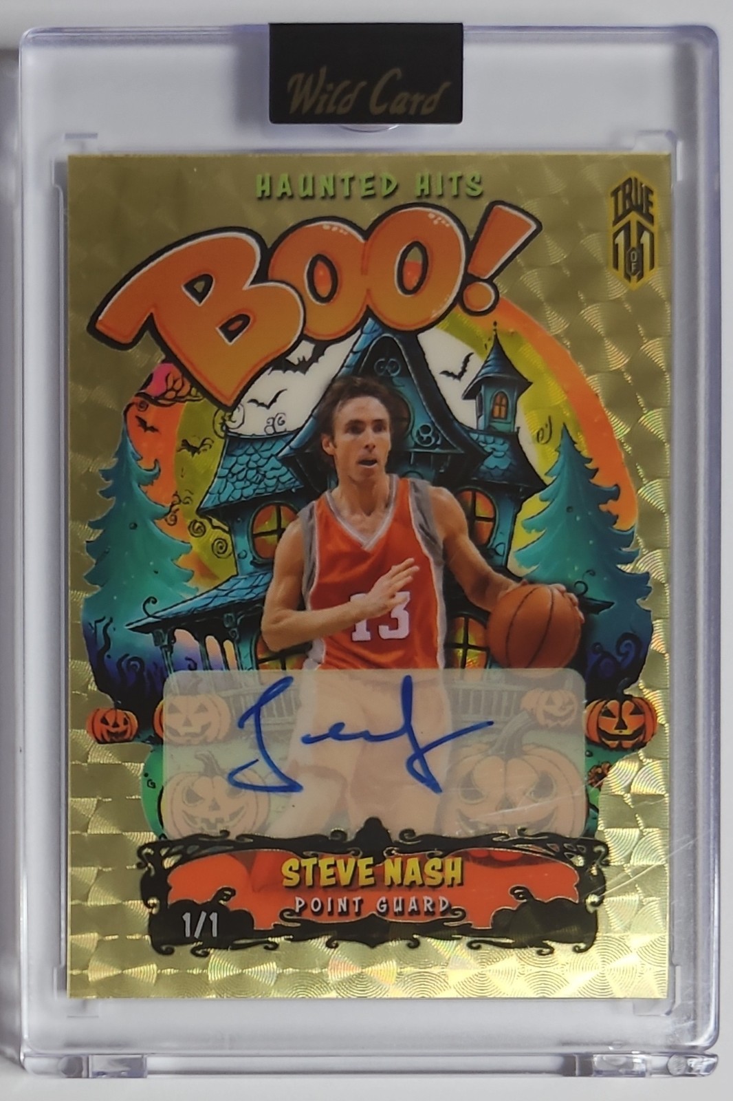 2025 WILD CARD GOLD SUPERFRACTOR VINYL TRUE 1/1 AUTO STEVE NASH PHOENIX SUNS 💰