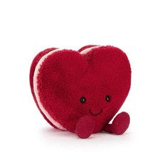 Amuseables Arlette Heart Macaron Red Plush Toy W/ Tags  Dust Bag 13cm