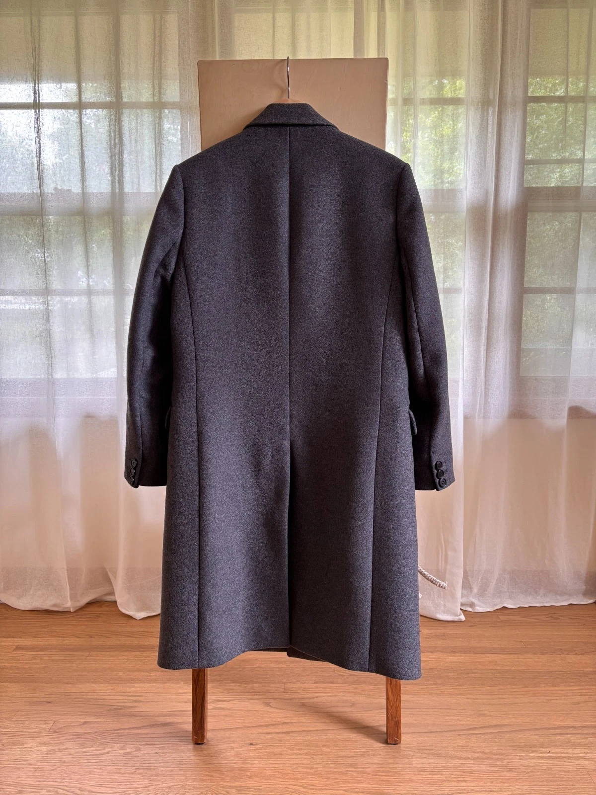 Acne Studios Gavin Melange Wool Gray Overcoat Men’s Sz 44 (XS) - product detail image 2