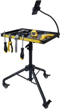 Rolling Tool Tray Cart with Phone Stand, Portable Work Table Mobile Service Tray