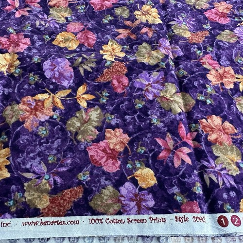 bittersweet nancy halvorsen purple leaf print fabric bernatex Craft Sewing - Picture 5 of 5