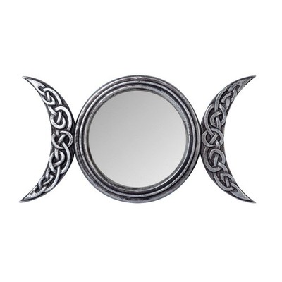 Alchemy Gothic Triple Moon Mirror Witchy Pagan Wiccan Knots Scandinavian Gift