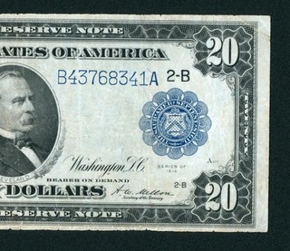 $20 1914 Federal Reserve Note DAILY CURRENCY AUCTIONS