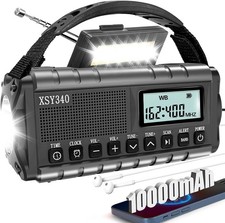 Upgraded 37000mWh Emergency Hand Crank Radio AM/FM with LED Flash WINTER STORM