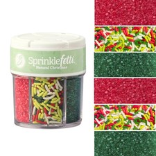 Cupcake  Cake Drations, Green Sanding Sugar  Christmas Jimmies  Natural