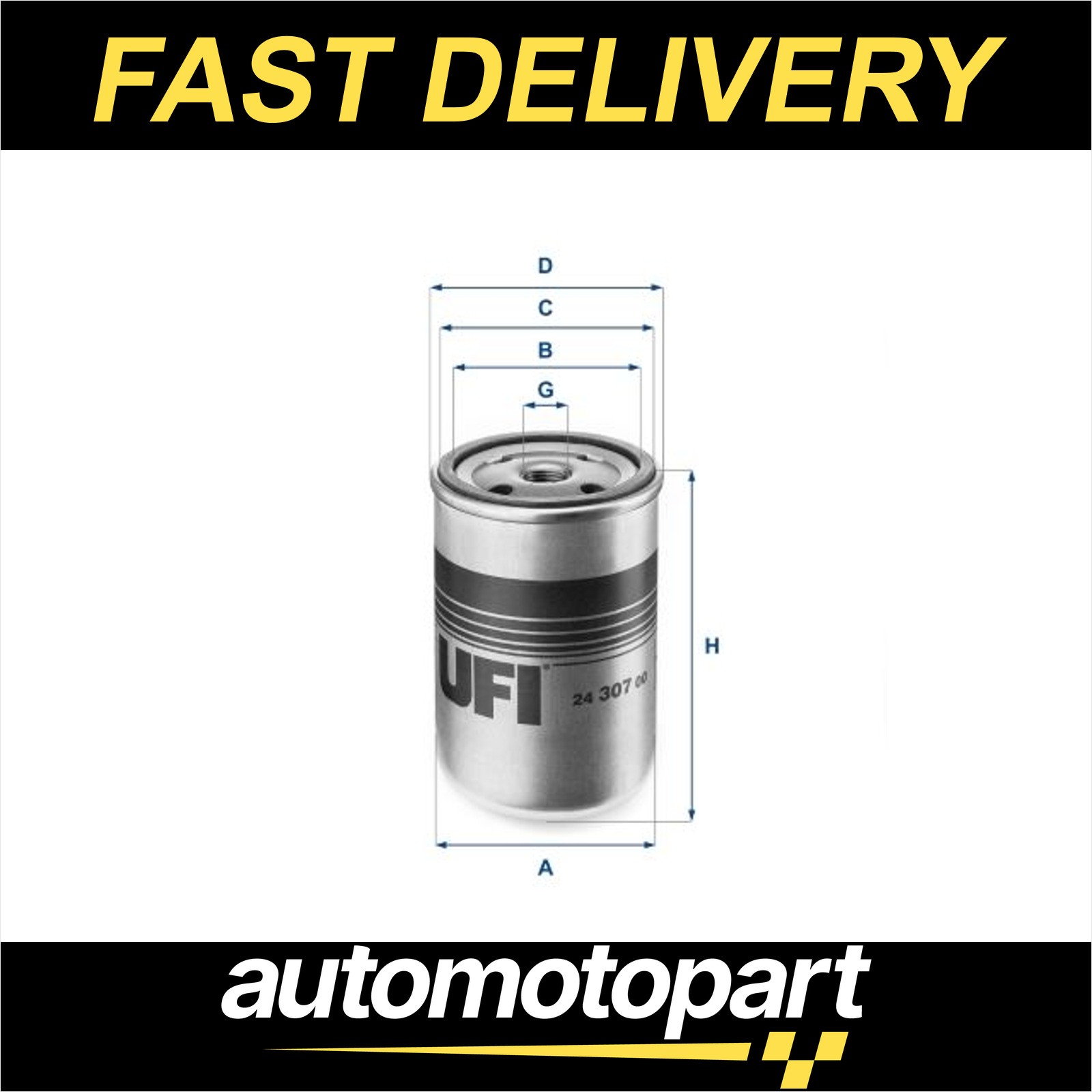 Fuel Filter 24.307.00 UFI 983614 75208272 114924143 194924159 2871513M2 Quality - Image 2