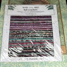 Hoffman Fabrics Bali Crackers, BC-295-Hummingbird 40 Precuts 10x10, Batik