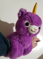 Unicorn Double Slap Bracelet Purple 9" Soft Plush NWT Rainbow Dreams