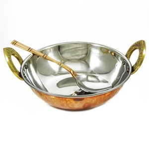 Traditional Indian Unique Cookware Kadahi Spoon Copper ...