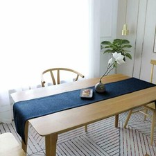 Jute Table Runner Heat Resistant for Dining Table 12 x 60 in (Navy Blue)