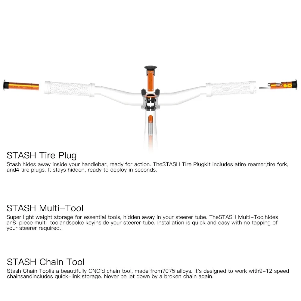 Multi Tool Kit-Compact Bicycle Tool Stored in The Steering Tube Set Multi Tool