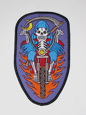 Grim Reaper Skeleton Biker Embroidered Patch Ghost Rider Motorcycle 6"x3.5"