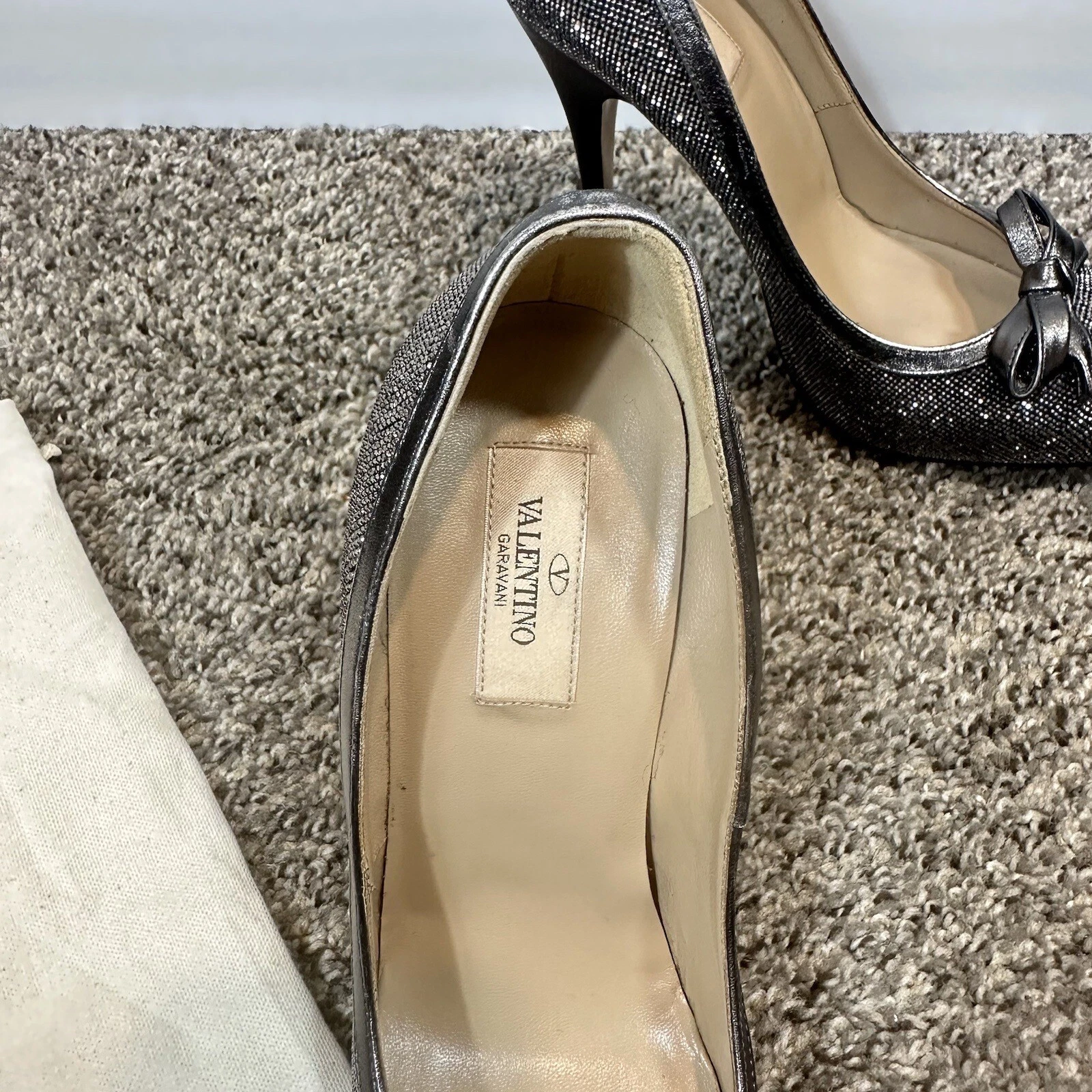 Décolleté Valentino Garavani Cristallo Abbellite Fiocco Scintillante EU 39 5 US 9 5