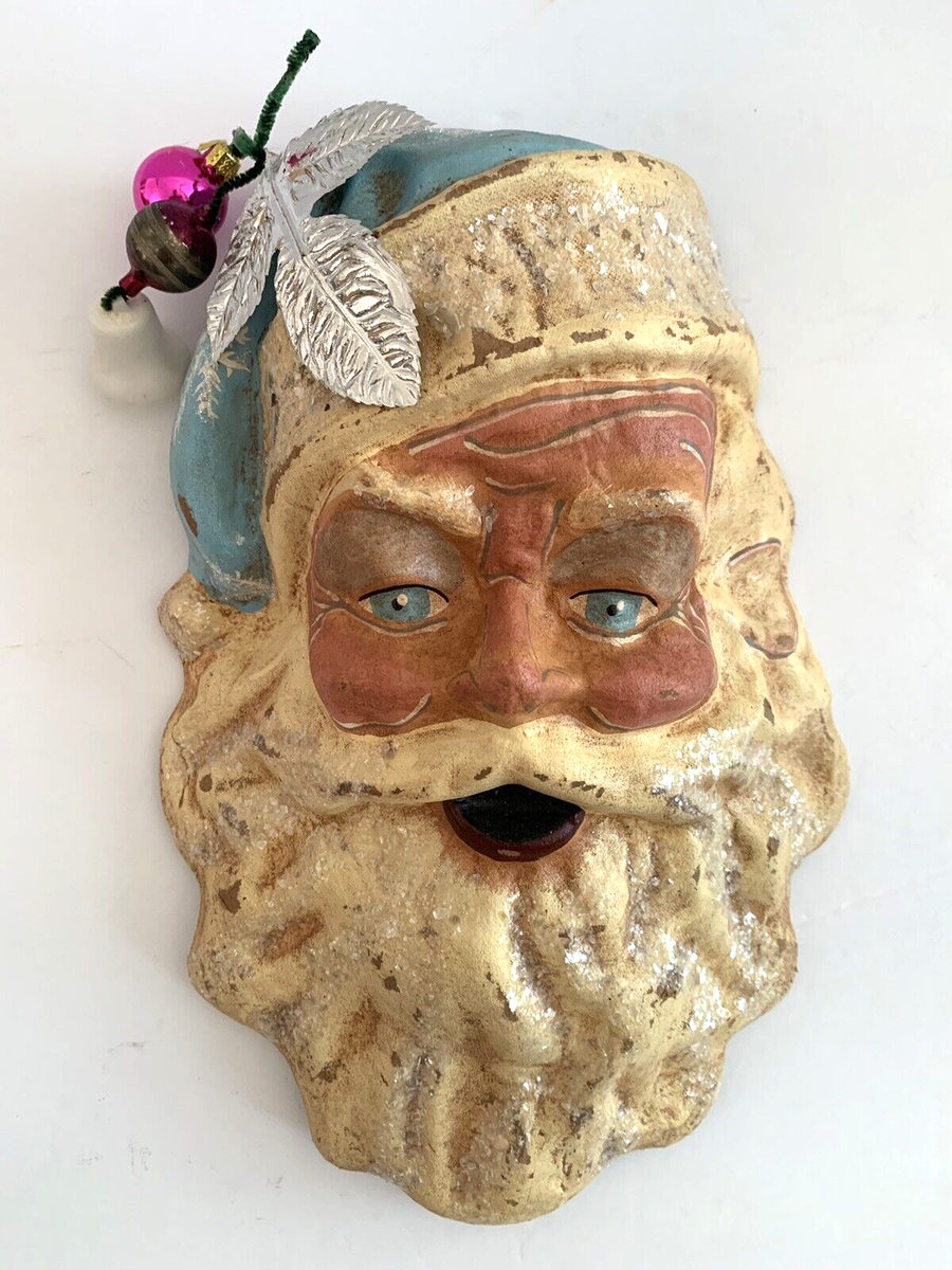 Jamieson Studios Canton Ohio Distressed Paper Mache Santa Face