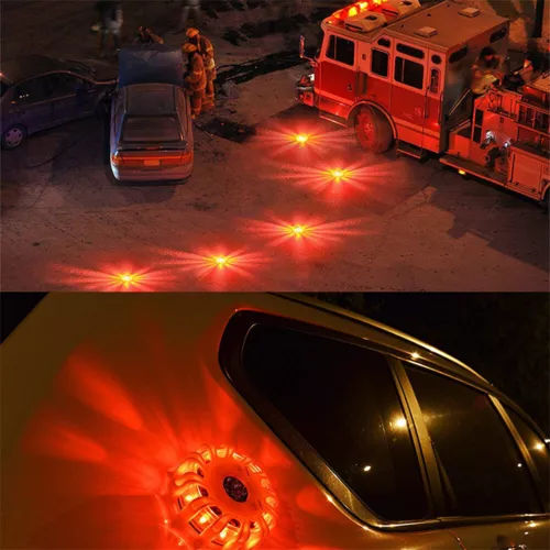 3 Pack 15 LED Road Flare Emergency Roadside Beacon Strobe Safety Warning Lights - Picture 9 of 14