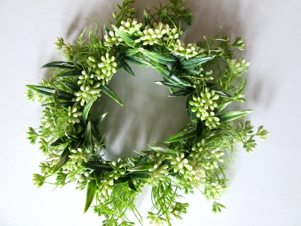 MARKENLOS TISCHKRANZ KERZENKRANZ KUNSTKRANZ 20/10-11cm Schmuck Dekor Büro Wohnkultur Deko