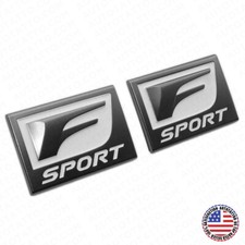 2x F-sport Logo Abs Badge Side Fender Marker Adhesive Nameplate Emblem Oem Size