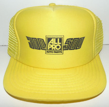 Racing Hat All Pro Auto Parts Trucker Mesh Snapback Cap Yellow 300 500 VTG  NEW