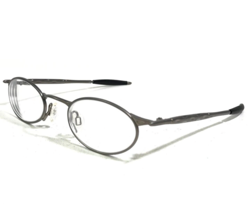 Vintage Oakley Michael Jordan OO Eyeglasses Frames Matte Silver Oval 46-22-133 - Afbeelding 1 van 8