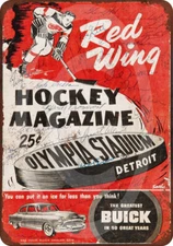 1953 Detroit Red Wings Vintage LOOK reproduction metal sign 8 x 12