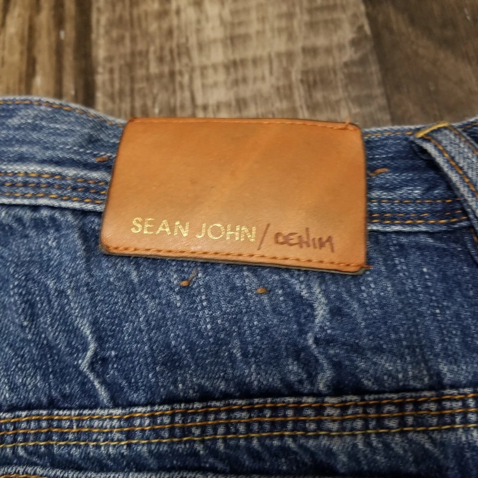 Pantalones Vaqueros De Colección Sean John Denim Hip Hop 36x31 Carpintero Sueltos Y2K Grunge Patinador Foto 2 de 4