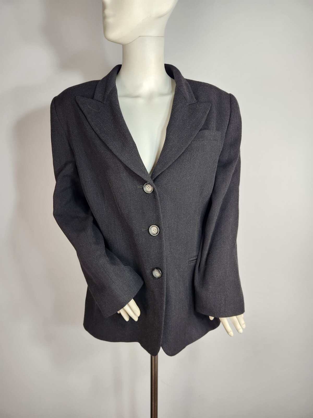 FILA Giacca donna Embassy Row Petites taglia 14P antracite pura lana tuta 3 bottoni