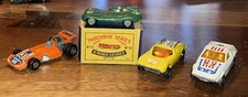 4 Lesney Diecast 41 D Jaguar W/box, 1 Mod Rod, 36 Formula 5000, 53 Tanzara