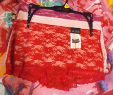 3 NEW PRIMA VALENTINA 848388 RD/PPK/BER ALL LACE BOYSHORT PANTIES M
