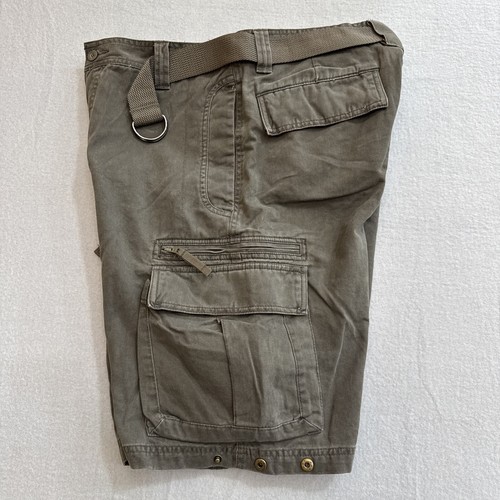 Lee Latzhose Shorts Herren 32 oliv 100% Baumwolle Reißverschluss Cargotaschen Buddy Lee - Bild 5 von 6
