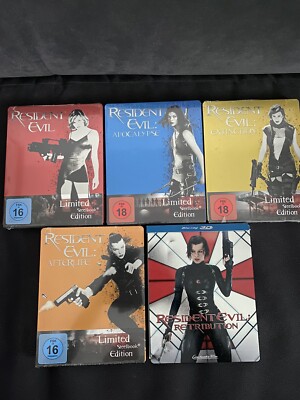 Resident Evil Steelbook Blu Ray Teil 1, 2, 3, 4, 5 OVP