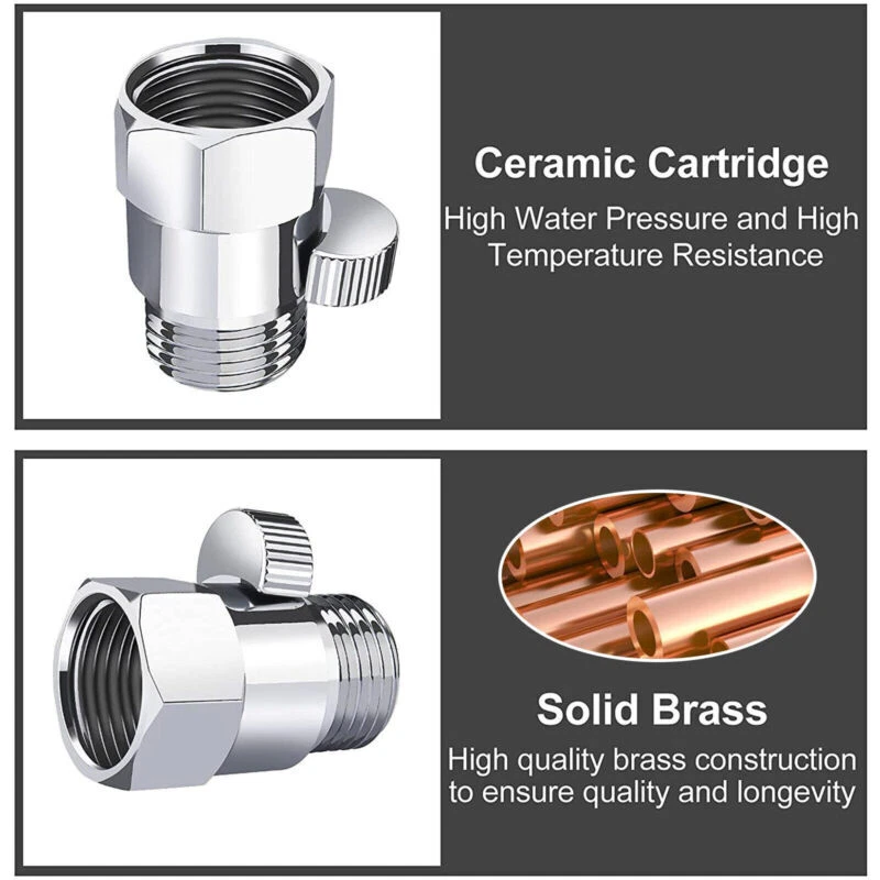 Flow Quick Control Shut-OFF Valve Shower Head Hand Water Saving Shower Switch - Image 2 of 4