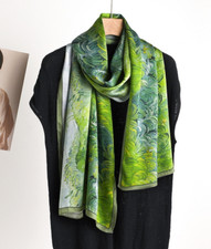 100 mulberry silk long scarf 173 55cm thin fashionable versatile printed scarf