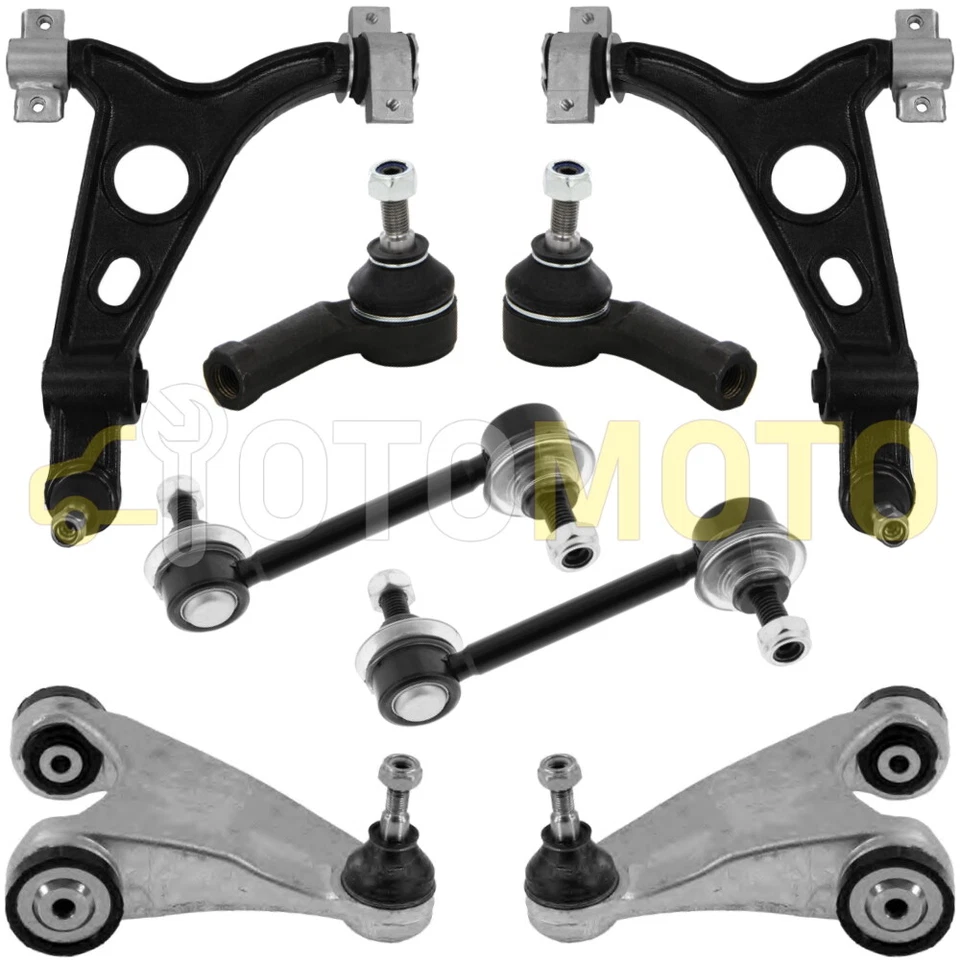 FRANCE AUTO PARTS ALFA ROMEO 147 156 GT TRIANGLE BRAS DE SUSPENSION BIELLETTE ROTULE AVANT 8 PCS