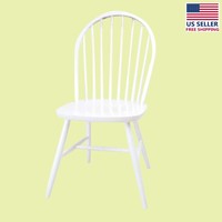 Pair Side Kitchen Chair Windsor White Beechwood 37 1/2 In | Renovator's Supply on sale Pair Side Kitchen Chair Windsor White Beechwood 37 1/2 In | Renovator's Supply on sale
