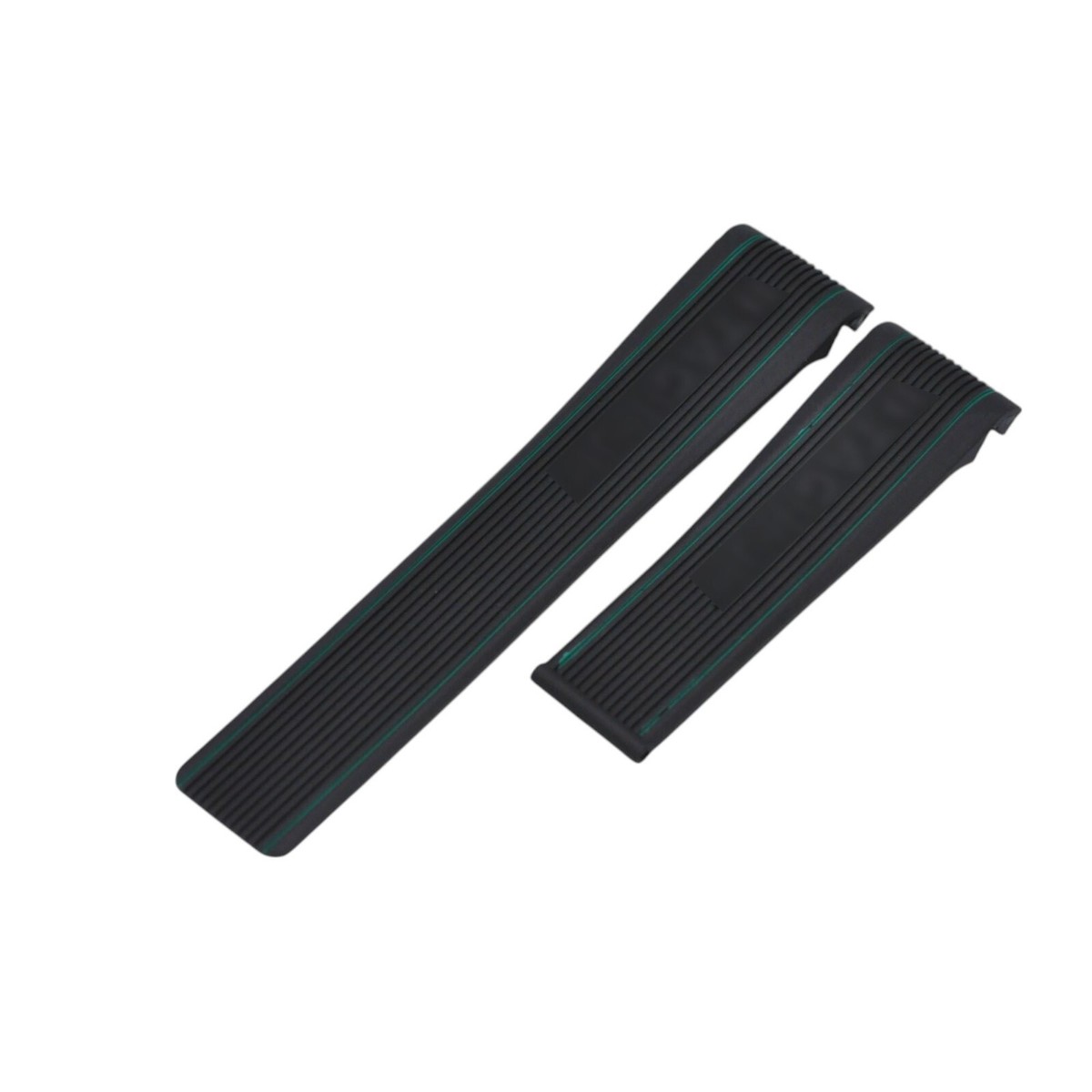 24mm Black Rubber Watch Strap For Tag Heuer Mercedes Benz Sls