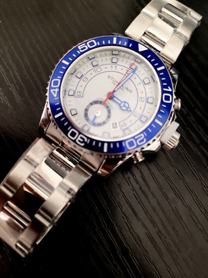 ️  NEW Full Set Stuhrling Aqua diver 42MM Stainless Steel Men's Watch