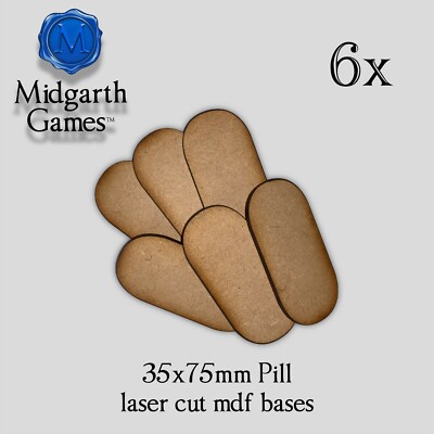 3x 92x120mm Oval MDF Bases Miniature Warhammer AoS 40K FREE SHIPPING US SELLER E - Foto 5