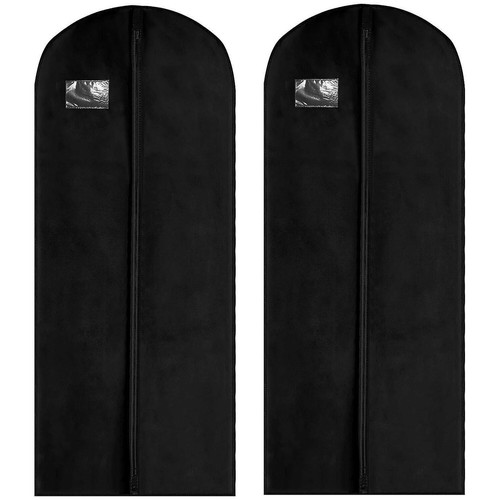 2 Strong Black Moth Proof Long Garment Dress & Coat Storage Cover Bag Carrier eBay