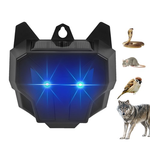 Solar Wild Animal Repeller Predator Guard LED Deterrent Night Light For Deer Owl - Picture 2 of 12
