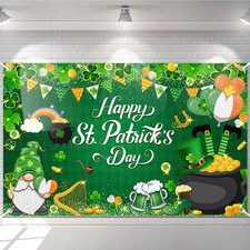 St. Patrick's Day Backdrop Happy St Patricks Day Decorations for Party Photog