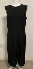 Banana Republic Womens Black Scoop Neck Sheath Dress  Back Zipper Size 12 NWT