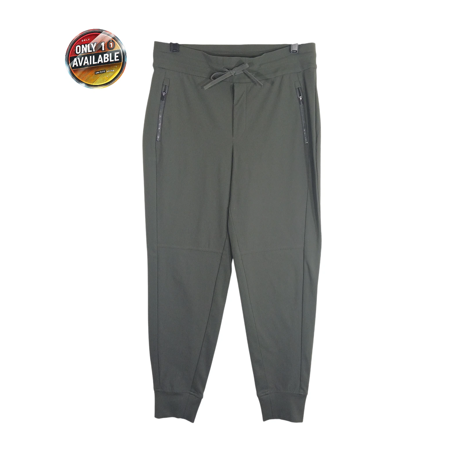 Athleta Headlands Hybrid Hike Jogger Pants Green Size 8 Zip Pockets Hiking