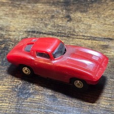 Vintage Marx Split Window Corvette Style Slot Car Red Made in USA 2.5"