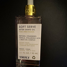 Truly Soft Serve Aftershave Oil Strawberry Vanilla 3.1 fl oz/90 mL w/Peptides  