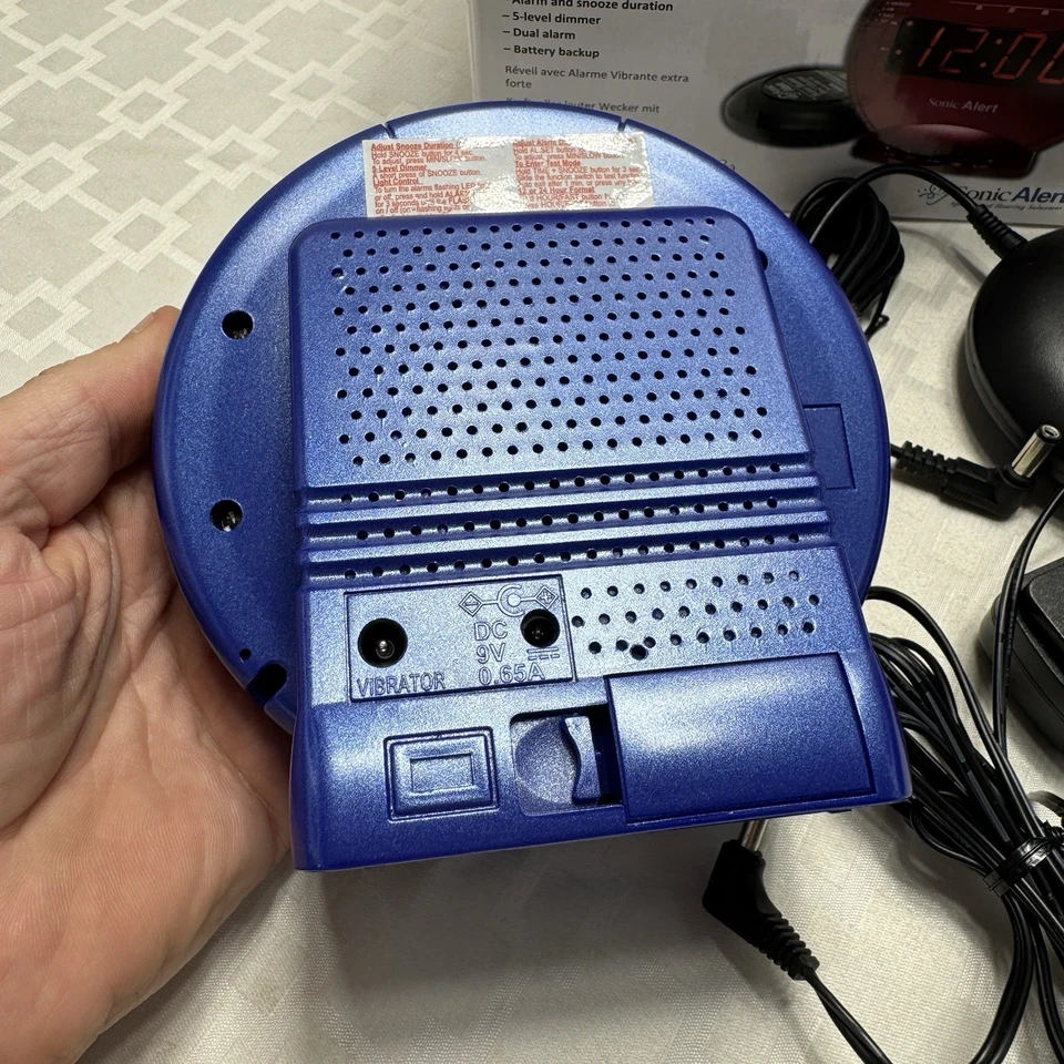 Sonic Alert SONIC BOM дополнительный громкий вибрирующий будильник кровать шейкер огни новый - Изображение 4 из 4