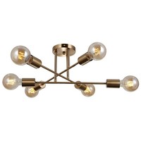 Elegante Deckenleuchten Honigsüß Messing Klassisch IP20 6X40W/E27