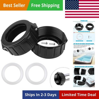 2'' Spa Hot Tub Heater Split Nut Unions with Screws & Heater Gasket, Split Nut...