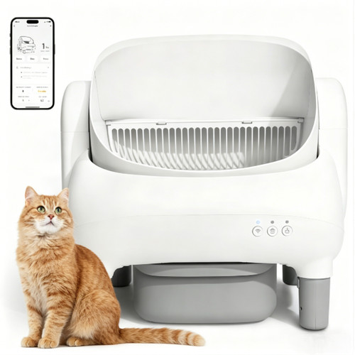 USED Automatic Self-Cleaning Cat Litter Box, Smart Litter Box with APP Control